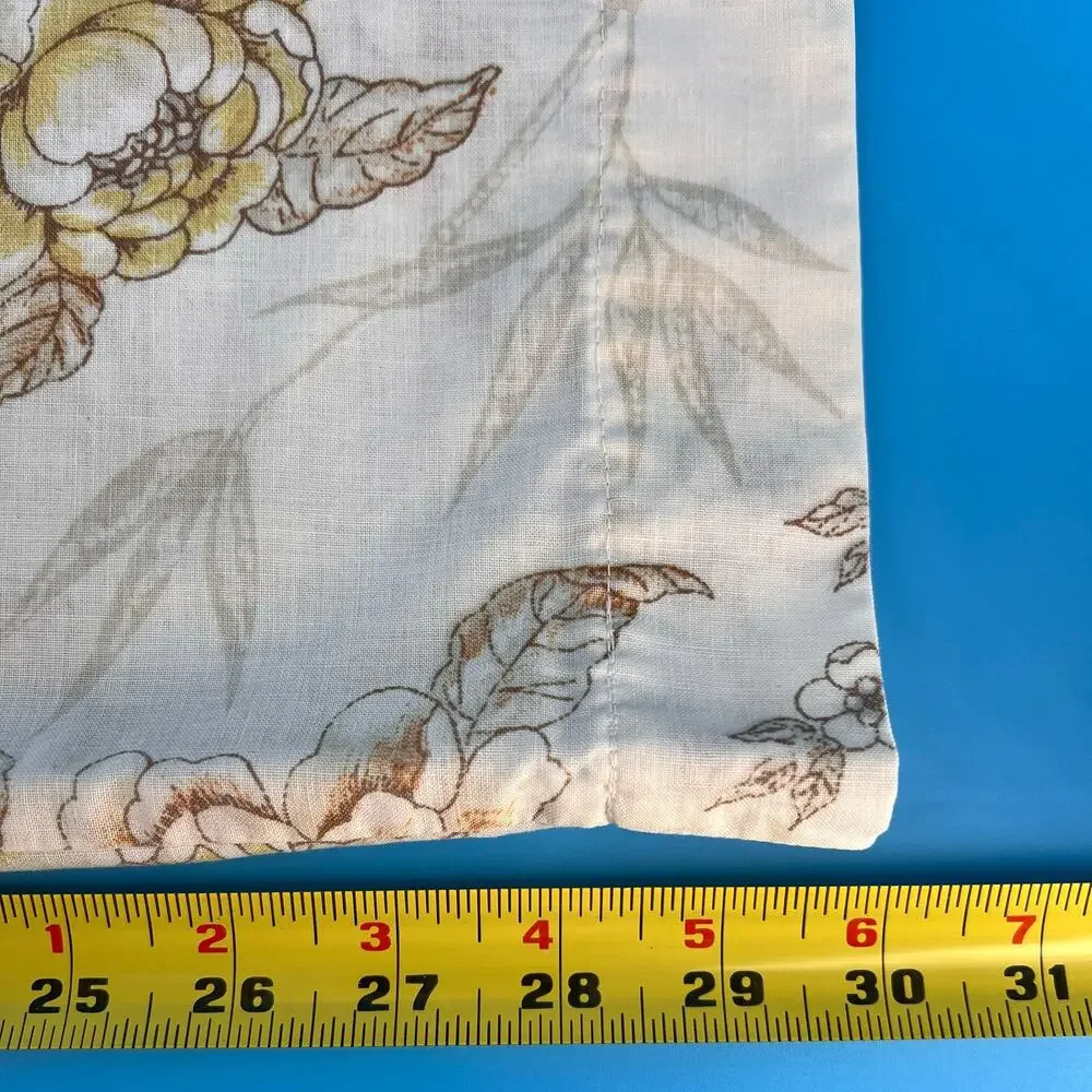 Vintage Cottagecore Floral Pillowcase Neutral 80s 1980s Farmhouse Shabby Chic